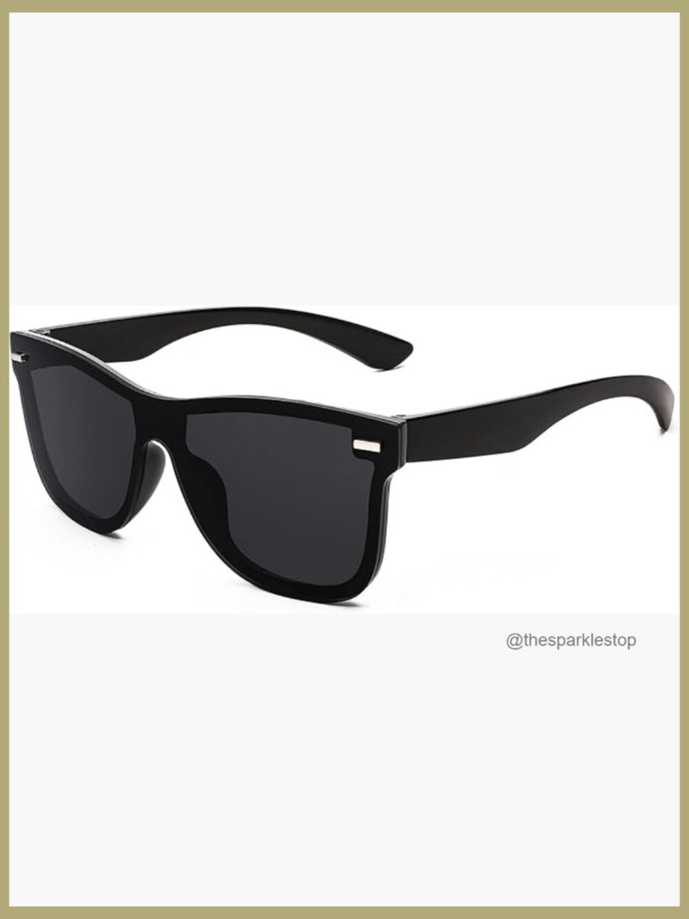 Rimless Mirrored One Piece Lens Sunglasses Uv400 Protection Polycarbonate